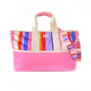 Packed Party Weekend Jam Duffel Bag Pink Blue Yellow Rainbow Strap